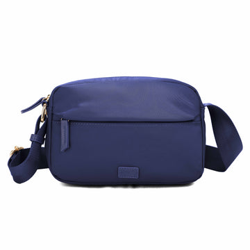 CQ1062 Women Nylon 2 compartments Crossbody Bag Waterproof Multiple Pockets Shoulder Handbags Small Lightweight Travel Purse Adjustable Strap square sling bag