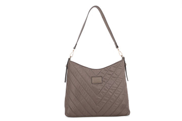 CQ1108 solid color quilted handbag femal quilted nylon single shoulder hand bag hobo bag for woman
