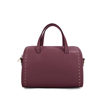 CQ1067 2023 Luxury Classic Boston Bag Eco-friendly plain pu leather duffle hand bag with rivets for women