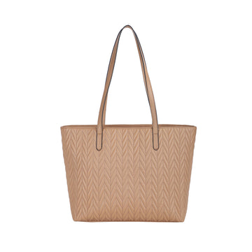 CQ1074 Guangzhou Factory Women knitting Fashion Tote hand Bag Soft PU Leather quilted bag wave Pattern handbags